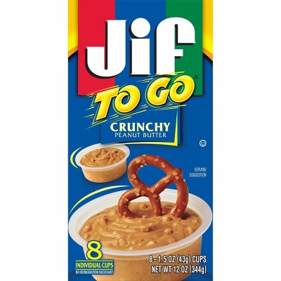 Jif Crunchy Peanut Butter To Go 12oz 8ct