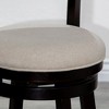 GDFStudio Gustave Modern Wooden and Fabric Upholstered 24" Swivel Counter Stool with Footrail - 4 of 4