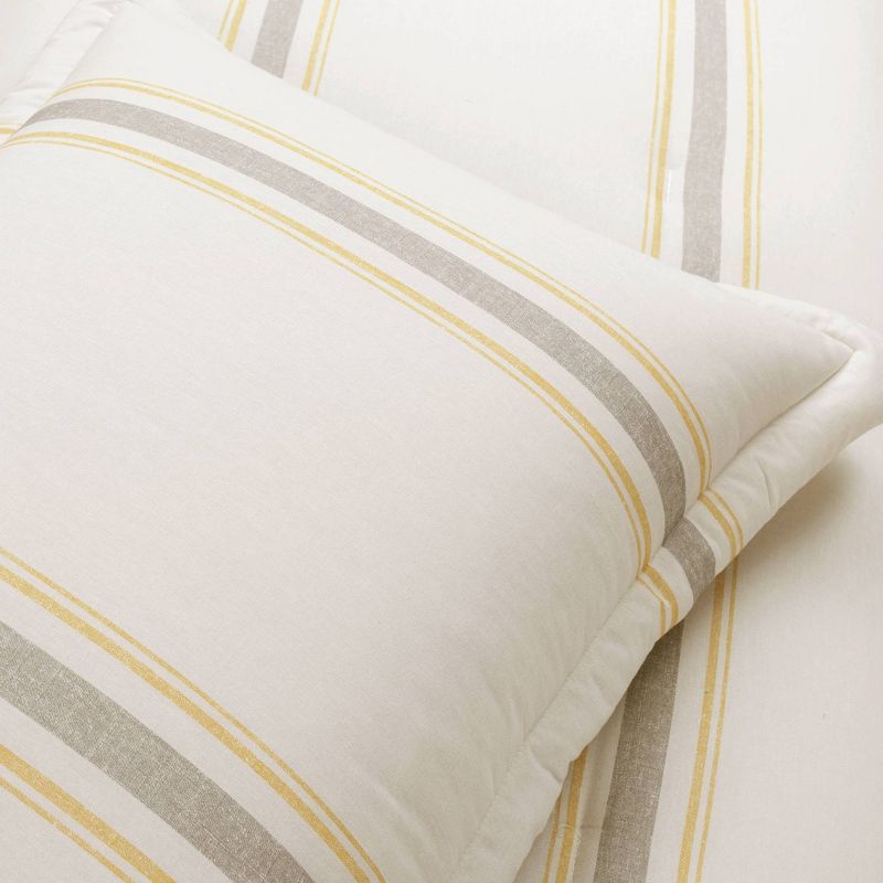 Farmhouse Stripe Reversible Cotton Comforter & Sham Set - Lush D&#233;cor, 6 of 16
