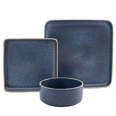 12pc Madison Dinnerware Set Blue - Tabletops Gallery