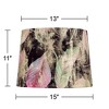 Springcrest 13" Top x 15" Bottom x 11" High x 11" Slant Print Lamp Shade Replacement Medium Drum Farmhouse Velvet Purple Leaves Spider Harp Finial - 4 of 4