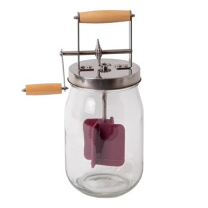 Lehman's Dazey Butter Churn, Vintage Style Non-Electric Hand Crank, Makes up to 8 oz in 10 to 15 Minutes, 11 inches high - 1 of 4