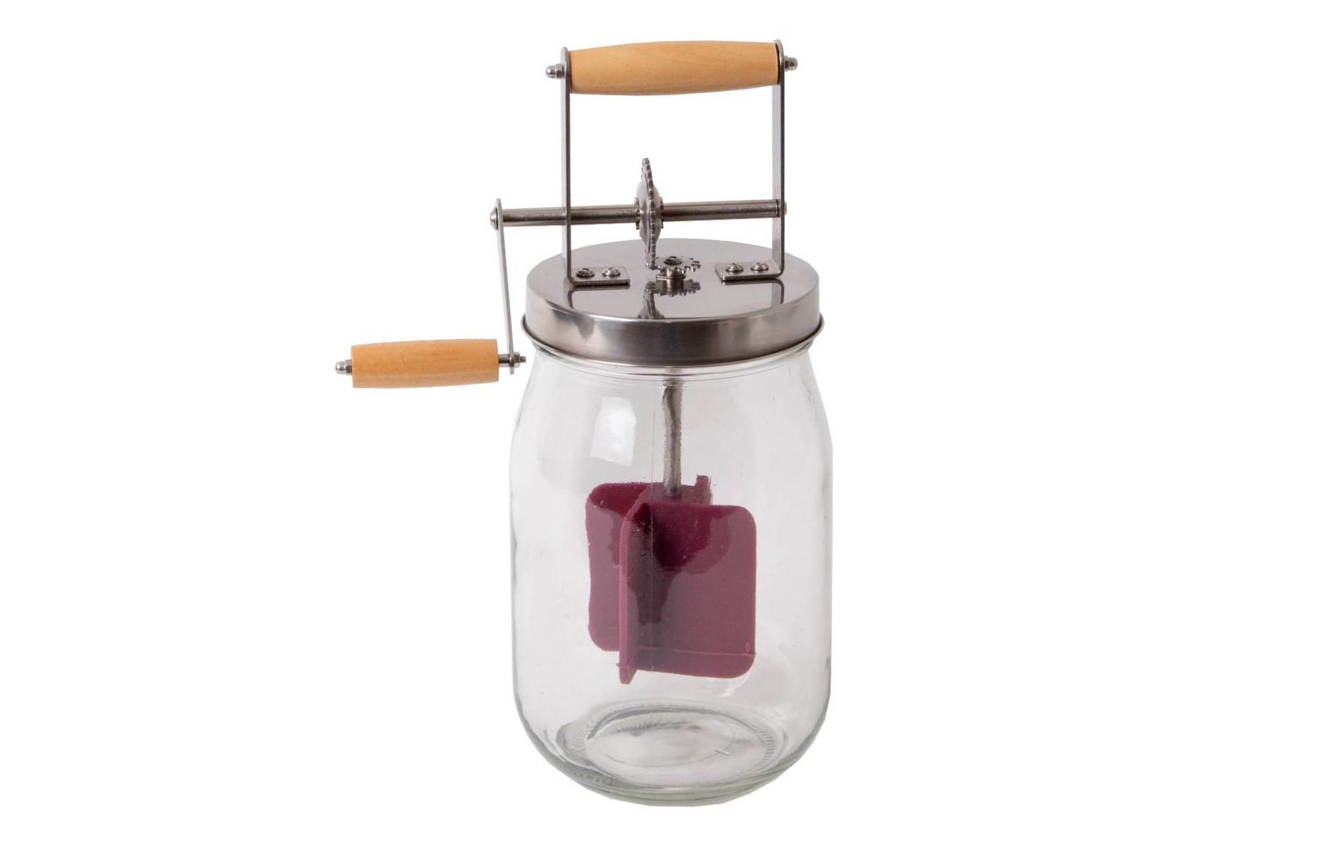 Lehman's Dazey Butter Churn, Vintage Style Non-Electric Hand Crank, Makes up to 8 oz in 10 to 15 Minutes, 11 inches high
