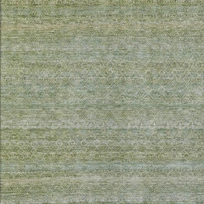 HomeRoots 3' X 5' Sage And Ivory Striped Washable Indoor Outdoor Area Rug