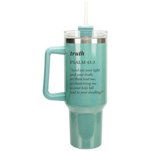 Elanze Designs Truth Light Lead Me Holy Psalm 43:3 40 oz. Stainless Steel, Large Water Bottle Coffee Mug, Spill & Leak Resistant, Thermal Travel - image 1 of 1