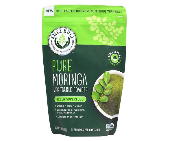 Kuli Kuli Pure Organic Vegan Moringa Vegetable Powder - Green Superfood - 7.4oz