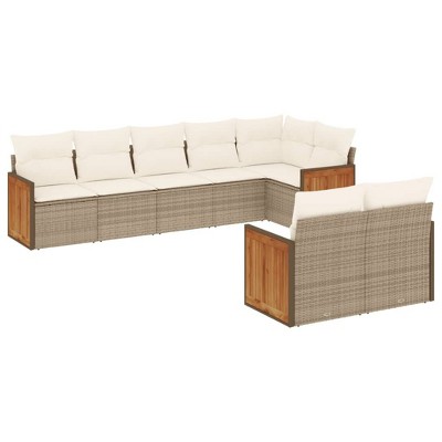 vidaXL Garden Sofa Set Beige