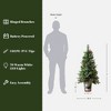 LuxenHome 4Ft Pre-Lit Green Artificial Pine Christmas Tree Potted with Red Berry Decorations - 4 of 4
