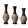 YONWAY   Set of 3 PVC Floor Vases - Tall Decorative Flower Vases  for Living Room,  Entryway - Modern Artificial Flower Stands - No Water Holder - 4 of 4