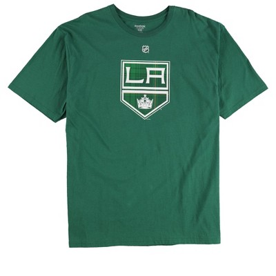 Reebok Mens LA Kings Plaid Logo Graphic T-Shirt