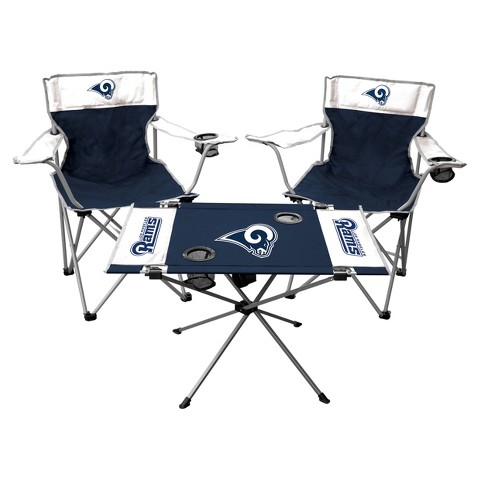 Nfl Los Angeles Rams Rawlings Tailgate Kit 2 Chairs And Endzone