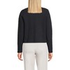Lands' End Women's Fine Gauge Cotton Milano Blazer Sweater - 2 of 3