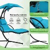 FDW Hammock Curved Hanging Chaise Lounge Chair with Adjustable Canopy and Removable Cushions - 4 of 4