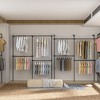QingMoon Wall Mounted Clothing Rack, Industrial Pipe Clothing Rack, Garment Rack with Shelves, Walk-in Pipe Closet System - 3 of 4