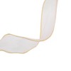 Unique Bargains Ribbon Gold-Edged Fishtail Organza Simple Style Polyester 354.33"x1.57" 1 Pc - 3 of 3