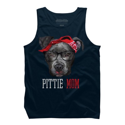 Men's Design By Humans Mother's Day Pittie Mom Pitbull Dog Lovers By dandingroz Tank Top