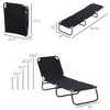 PAGED Folding Camping Chairs Outdoor Sun Tanning Chairs with 5-Level Reclining Back for Camping, Beach, Yard, Picnics, Patio - 2 of 4
