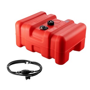 VEVOR Boat Fuel Tank Portable Marine Outboard Gas Tank 12 Gal/55L with Hose, Red - 1 of 4