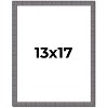 PosterPalooza | Textured Grey Picture Frame - UV Acrylic, Foam Board Backing, Hanging Hardware - 2 of 4