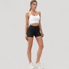 Anna-Kaci Active Women's High Waist Workout Shorts with Side Pockets and Seam-Contoured Fit for Flexible Movement - 3 of 4