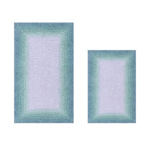 Torrent Collection 2 Piece 100% Soft Cotton Tufted Weave Bath Rug Set, Ombre Pattern, Super Soft & Absorbent, Machine Washable Bathroom Mats - 1 of 4