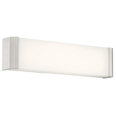 Brushed Steel Dimmable LED Vanity Light - 19.25" Outdoor Compatible