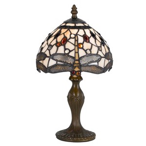 Cal Lighting 40W Tiffany Ac Lp W/Zinc Cast Base - Antique Brass - 1 of 2