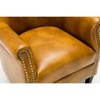 NicBex Faux Leather Accent Chair,Upholstered Living Room Chairs with High Backrest and Solid Wood Legs,Cozy Armchair,Club Chairs for Living Room - 4 of 4