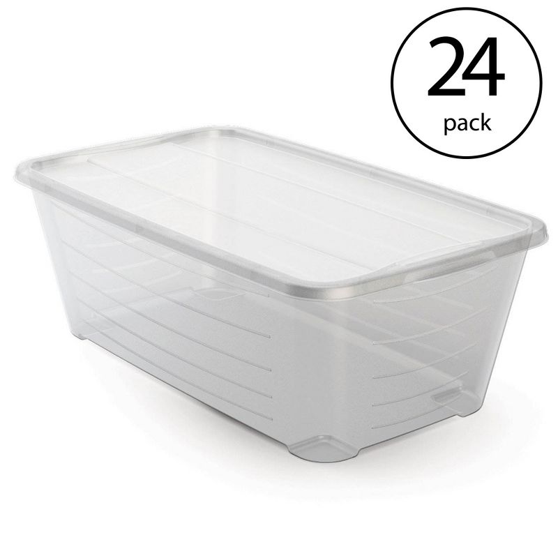 Life Story 6 Qt Rectangular Clear Plastic Protective Storage Shoe Box, 24 Pack, 2 of 6