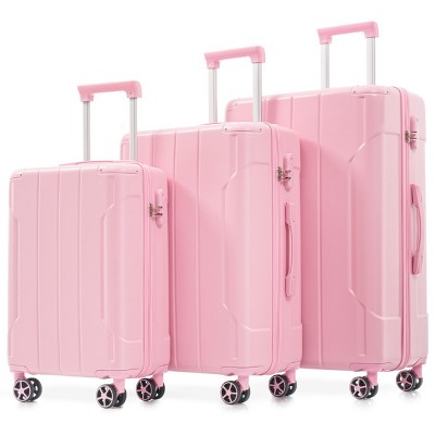 3-Piece Hardshell Luggage Set with Spinner Wheels, TSA Lock, Telescopic Handle & Corner Guards – 20"/24"/28" Lightweight Suitcases –Cuddlewood