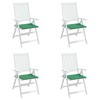 vidaXL Garden Chair Cushions 4 pcs Green 15.7"x15.7"x1.2" Oxford Fabric - 4 of 4