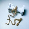 Mesmerizing Serpent Earrings - Gold & Silver Vintage Gothic Design, a Bold Statement for Punk & Halloween - 4 of 4