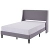 VECELO Upholstered Full/Queen Size Bed Frame with Headboard & Wingback, Platform Bed with USB & Type-C Ports - 4 of 4