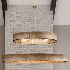 Urban Ambiance Luxury Modern Rustic Indoor Chandelier,  42''H x 48"W x 48''D,  Soft Gold Finish, UHP5033 - 1 of 4