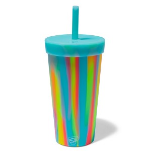 Silipint: Silicone 22oz Straw Tumbler: Sugar Rush - Reusable Unbreakable Cup - 1 of 4