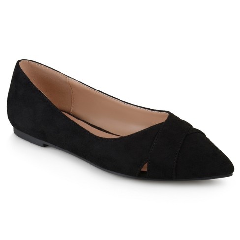 Journee Collection Womens Winslo Slip On Pointed Toe Ballet Flats