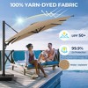Heynemo Cantilever Umbrella, Large Umbrella, Patio Umbrella with Base & 360° Rotation & Tilt Adjustment, Heavy Duty Offset Deck Umbrella - 4 of 4