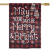 Northlight Red Buffalo Plaid Merry and Bright Christmas House Flag 28" x 40" - 3 of 4