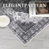 Vintage Floral Distressed Washable Rug - Soft, Stain-Resistant Low Pile Carpet with Non-Slip Backing for Bedroom, Living Room & Office - 4 of 4