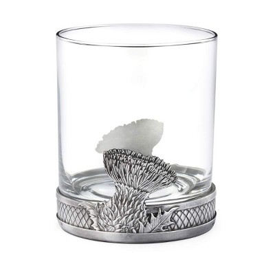 Royal Selangor Hand Finished Woodland Collection Pewter Thistle Whisky Tumbler Gift