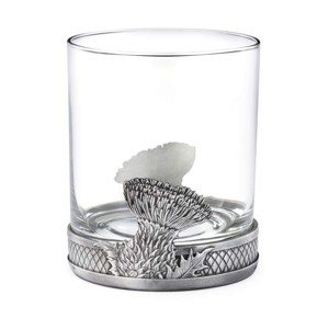 Royal Selangor Hand Finished Woodland Collection Pewter Thistle Whisky Tumbler Gift - 1 of 4