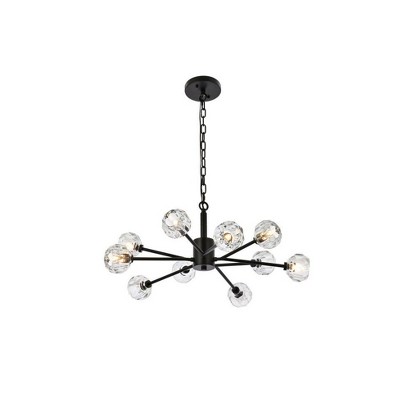 Elegant Lighting Graham 10 - Light Pendant in  Black