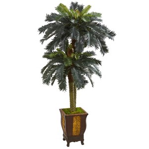 HomeStock  6 ft. Artificial Palm Tree in Planter for Indoor/Outdoor - 1 of 3