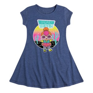 Girls' - LOL Surprise! - Road Trippin Fit & Flair Cap Sleeve Dress - 1 of 3