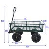 VisioGear Portable Beach Wagons with Wheels, Portable Carts with Adjustable Handle, Green, 40.55"*19.48"*40.15" - 3 of 4
