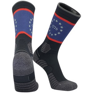 Swanq USA 1776 Betsy Ross Flag Patriot Basketball Football Crew Socks - 1 of 1