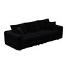 82.7" Plush Corduroy Convertible Sectional Sofa with Movable Ottomans - 4 of 4
