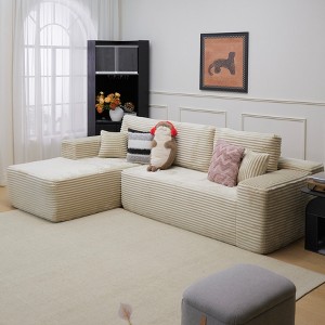 Racxily Cloud Sectional Sofa, L-Shape Chaise Modular Couch with Deep Seat for Living Room & Bedroom - 1 of 4