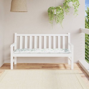 vidaXL Garden Bench Cushion Leaf Pattern 59.1 in.x19.7 in.x2.8 in. Oxford Fabric - 1 of 4