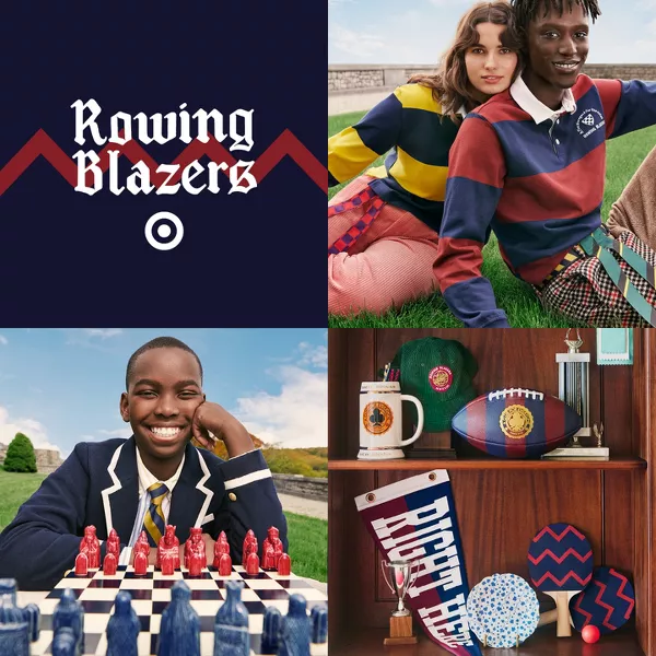 Rowing Blazers for Target clothing, accessories, home decor, games, outdoor play and pet items.